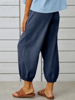 Women's Linen Pants Cropped Pants Harem Pants Ankle-Length Cotton And Linen Pocket Vacation Xmas Streetwear Christmas Street Black White S M Winter Autumn / Fall 24 Women's Linen Pants Cropped Pants Harem Pants Ankle-Length Cotton And Linen Pocket Vacation Xmas Streetwear Christmas Street Black White S M Winter Autumn / Fall -Xmas Cothing Store xwlrdw1695347138963