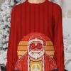 Women's Ugly Christmas Sweater Pullover Sweater Jumper Crew Neck Ribbed Knit Polyester Print Fall Winter Regular Outdoor Xmas Holiday Stylish Casual Soft Long Sleeve Santa Claus Black Red S M L 1 Women's Ugly Christmas Sweater Pullover Sweater Jumper Crew Neck Ribbed Knit Polyester Print Fall Winter Regular Outdoor Xmas Holiday Stylish Casual Soft Long Sleeve Santa Claus Black Red S M L -Xmas Cothing Store xzywxp1695383356199