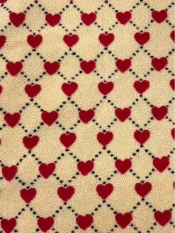 Women's Teddy Coat Fleece Sherpa Jacket Hooded Winter Coat Drawstring Zipper Coat Christmas Heart Print Warm Classic Loose Fit Outerwear Long Sleeve Fall Red -Xmas Cothing Store yawnuk1697107172400