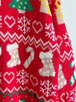 Women's Ugly Christmas Sweater Pullover Sweater Jumper Crew Neck Ribbed Knit Polyester Oversized Fall Winter Regular Outdoor Christmas Daily Stylish Casual Soft Long Sleeve Heart Christmas Tree -Xmas Cothing Store ydfwiy1696903406781