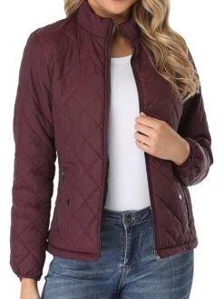 Women's Parka Outdoor Christmas Street Xmas Fall Winter Regular Coat Stand Collar Regular Fit Thermal Warm Windproof Comtemporary Casual Minimalism Jacket Long Sleeve Solid Color With Pockets Full Zip -Xmas Cothing Store yevfkj1693389126987