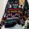 Women's Ugly Christmas Sweater Pullover Sweater Jumper Crew Neck Ribbed Knit Acrylic Oversized Fall Winter Regular Outdoor Xmas Daily Stylish Casual Soft Long Sleeve Letter Snowman Christmas Tree -Xmas Cothing Store yeyedv1695111128156