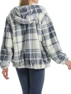 Women's Fleece Sherpa Jacket Christmas Xmas Teddy Bear Coat Windproof Warm Winter Coat Comtemporary Stylish Plush Jacket Long Sleeve Elk -Xmas Cothing Store ysodoh1695639922660