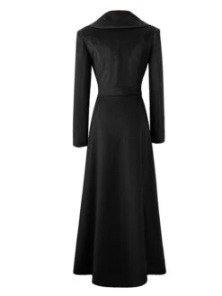 Women's Winter Coat Long Overcoat Double Breasted Lapel Trench Coat Christmas Red Dress Coat Party Wear Thermal Warm Windproof Jacket Elegant Lady Street Outerwear Long Sleeve Fall -Xmas Cothing Store yuoddv1667964383685