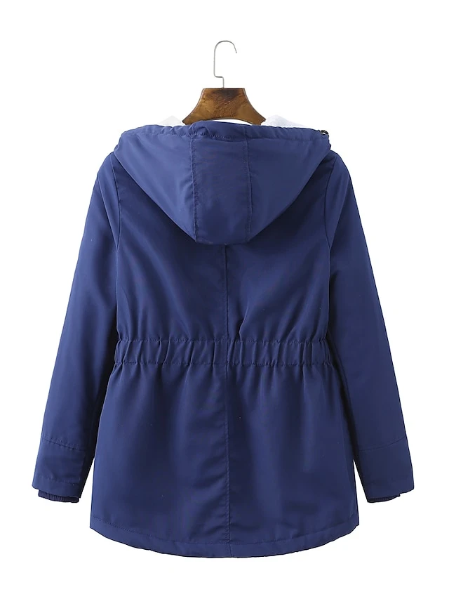 Women's Winter Coat Thicken Puffer Jacket Warm Fleece Parka With Hood Christmas Pink Waterproof Zipper Drawstring Heated Coat With Pocket Classic Outdoor Windproof Outerwear Red 16 Women's Winter Coat Thicken Puffer Jacket Warm Fleece Parka With Hood Christmas Pink Waterproof Zipper Drawstring Heated Coat With Pocket Classic Outdoor Windproof Outerwear Red - Image 14