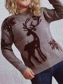 Women's Ugly Christmas Sweater Pullover Sweater Jumper Crew Neck Ribbed Knit Polyester Patchwork Fall Winter Regular Xmas Daily Going Out Stylish Casual Soft Long Sleeve Elk Pink Red Green S M L 41 Women's Ugly Christmas Sweater Pullover Sweater Jumper Crew Neck Ribbed Knit Polyester Patchwork Fall Winter Regular Xmas Daily Going Out Stylish Casual Soft Long Sleeve Elk Pink Red Green S M L -Xmas Cothing Store yyibvo1695029184499