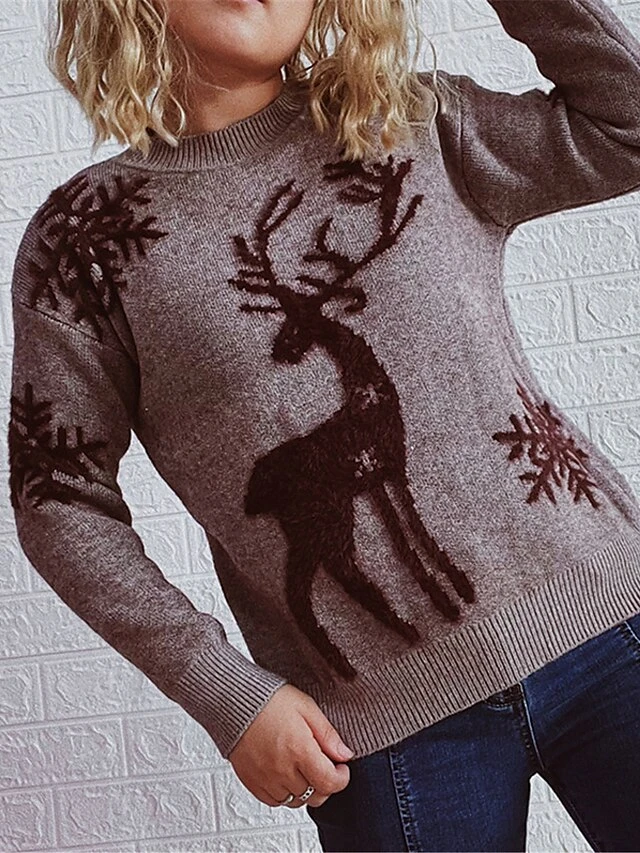 Women's Ugly Christmas Sweater Pullover Sweater Jumper Crew Neck Ribbed Knit Polyester Patchwork Fall Winter Regular Xmas Daily Going Out Stylish Casual Soft Long Sleeve Elk Pink Red Green S M L 22 Women's Ugly Christmas Sweater Pullover Sweater Jumper Crew Neck Ribbed Knit Polyester Patchwork Fall Winter Regular Xmas Daily Going Out Stylish Casual Soft Long Sleeve Elk Pink Red Green S M L - Image 20