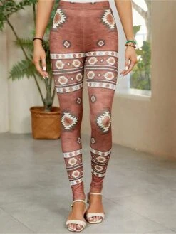 Women's Christmas Leggings Christmas Tree Reindeer Full Length Active Vacation Daily Depression Green Pink S M Fall Winter -Xmas Cothing Store yztkng1696232185889