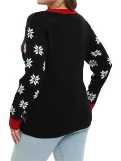 Women's Ugly Christmas Sweater Cardigan Sweater Jacket Open Front Ribbed Knit Polyester Patchwork Knitted Front Pocket Fall Winter Regular Outdoor Xmas Holiday Daily Stylish Casual Long Sleeve -Xmas Cothing Store zgdqol1697290899937