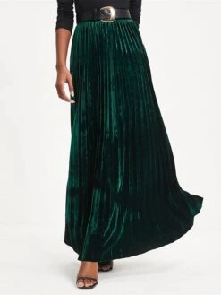 Women's Skirt Swing Maxi Skirt Gold Velvet Wine Red Dark Green Skirts Fall & Winter Pleated High Waist Fashion Elegant Christmas Xmas StreetM L XL 15 Women's Skirt Swing Maxi Skirt Gold Velvet Wine Red Dark Green Skirts Fall & Winter Pleated High Waist Fashion Elegant Christmas Xmas StreetM L XL -Xmas Cothing Store zgncvo1694686975938