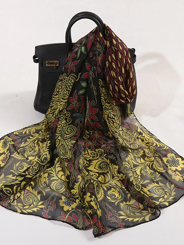 Women's Scarves Satin Scarves Christmas Halloween Gift Tie Dye Chiffon Vacation Classical Casual Outdoor Casual Casual / Daily 1 PC 5 Women's Scarves Satin Scarves Christmas Halloween Gift Tie Dye Chiffon Vacation Classical Casual Outdoor Casual Casual / Daily 1 PC - Image 3