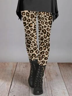 Women's Leggings Full Length Micro-elastic Medium Waist Active Christmas Causal Deep Green Grey S M Fall & Winter -Xmas Cothing Store zmbfjk1694501586001