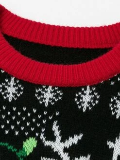 Women's Ugly Christmas Sweater Pullover Sweater Jumper Christmas Sweaters Crew Neck Ribbed Knit Acrylic Knitted Print Fall Winter Regular Outdoor Christmas Daily Fashion Casual Soft Long Sleeve -Xmas Cothing Store zmmlch1697785110153