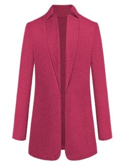 Women's Pea Coat Winter Coat Open Front Stand Collar Trench Coat Fall Warm Windproof Overcoat Christmas Jacket Caramel Colour -Xmas Cothing Store zqdvcw1632647325406