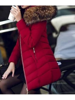 Women's Puffer Jacket Casual Zipper Daily Wear Going Out Christmas Polyester Coat Winter Fall Black Wine Army Green Zipper Hoodie Regular Fit M L XL XXL 3XL 4XL -Xmas Cothing Store ztjjow1669180329744