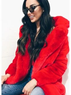 Women's Faux Fur Coat Regular Fur Collar Coat White Black Pink Yellow Fuchsia Stylish Christmas Fall Open Front Turndown Regular Fit S M L XL XXL 3XL / Warm -Xmas Cothing Store ztoazv1635332499961