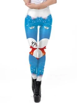 Women's Leggings Full Length Active Vacation Outdoor Christmas Wine Red S M Fall Winter -Xmas Cothing Store zxljgf1696752251780