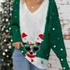 Women's Ugly Christmas Sweater Pullover Sweater Jumper Christmas Sweaters Crew Neck Ribbed Knit Acrylic Knitted Fall Winter Regular Outdoor Xmas Daily Stylish Casual Soft Long Sleeve Letter Elk
