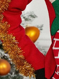 Women's Ugly Christmas Sweater Pullover Sweater Jumper Christmas Sweaters Crew Neck Ribbed Knit Acrylic Embroidered Knitted Fall Winter Regular Outdoor Christmas Daily Fashion Casual Soft Long Sleeve -Xmas Cothing Store zztrwx1697626861626